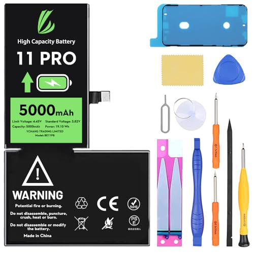 LL Trader Akku für iPhone 11 Pro 5000 mAh hohe Kapazität Akku mit Reparaturwerkzeugen