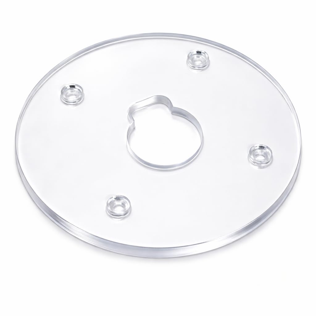 ToolWibe Acrylic Palm Router Base Plate for Bosch GKF 550 Palm Router – 4-Hole Mounting, Precision Sub Base Replacement, Heavy Duty Acrylic Router Subbase-image-31