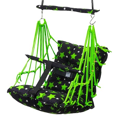 ToyaFox® Cotton Hanging Cradle for Baby Swing for Kids 1-5 Years with Safety Belt,Home and Garden Jhula for Babies Chair Children Swing, palna jokali Cradles dolna oonjal uyyala thottil