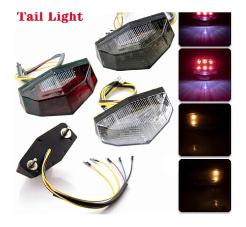 Luci Posteriori per motociclette, 11 LED, luci Posteriori per Moto, luci di Stop, luci Posteriori Posteriori, indicatori di direzione universali per Moto, fanali Posteriori per Moto
