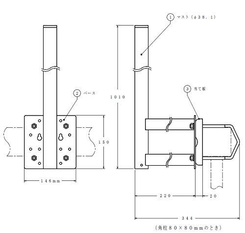 Amazon | マスプロ電工 サイドベース 地デジアンテナ、BS・CS