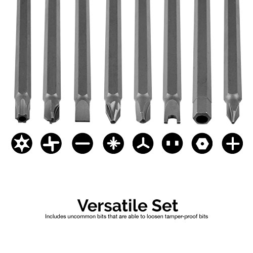 Neiko 10224A Extra Long Security Power Bit Set, 32 Piece | 1/4