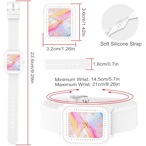 Image of Edillas Kids Teens Watch Analog Girls Boys, Waterproof Stylish Watch for Children,Students with Soft Silicone Strap for Kids Teens 4-16 Years Old