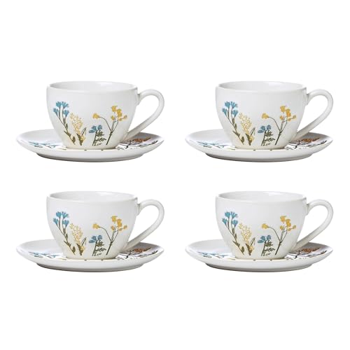 Lenox Wildflowers Espresso Cup & Saucer Set - 8 Piece