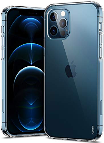 Aeska Iphone 12 Case, Iphone 12 Pro Case, Ultra [Slim Thin] Flexible Clear Tpu [Scratch-Resistant] Gel Rubber Soft Skin Silicone Protective Case Cover For Iphone 12/Iphone 12 Pro 6.1'' (Clear) #TOP1