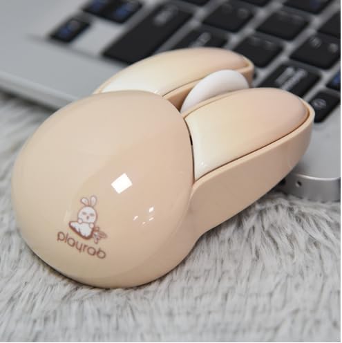 Miniatura 6 de Ratón inalámbrico con forma de conejito Kawaii, portátil, silencioso, ligero, silencioso, inalámbrico, USB, óptico, inalámbrico para PC, laptop,