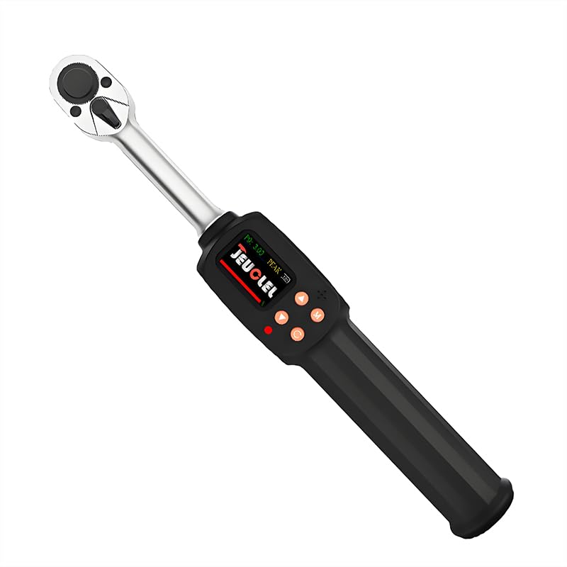 Llave dinamométrica digital de 3/8 (3-60 Nm) ± 2% de precisión, llave dinamométrica de trinquete de alta precisión, calibración de alarma de zumbador, destornillador cruzado, modo de pico