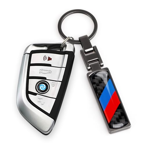 YGJJG Universal Car Metal Keychain Cover Carbon Fibre Compatible With BMW E46 E60 E70 E84 E90 F10 F11 F25 F26 F30 F31 F32 F33 F34 F36 F39 F48 G01 G02 G05 G06 G07 G20 G30 Accessories
