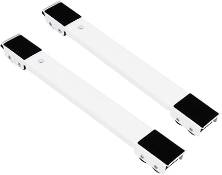 Tofficu 2pcs Adjustable Movable Base for Washing Machine and Refrigerator Extendable Appliance Roller Stand Universal Mobile Furniture Trolley Rack