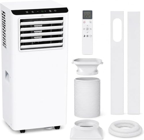 8000 BTU Portable Air Conditioners Cools Up to 350 Sq.Ft, 3 in 1 Portable AC with Remote, 24H Timer, Sleep Mode, Window Kit