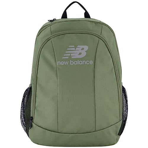 New Balance Mochila para laptop, bolsa de viagem para homens e mulheres, 48 cm, Oliva, 19 Inch, New Balance Mochila para laptop, bolsa de viagem para homens e mulheres