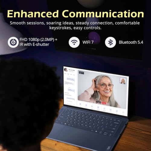 Image of Lenovo Yoga Slim 7X 14.5'' 3K OLED Copilot+ PC Touch Laptop, Snapdragon X Elite, 16GB LPDDR5X, 1.5TB Storage(512GB SSD+1TB Docking Station), Adreno Graphics, Wi‑Fi 7, Backlit Keyboard, Win11 Pro, Blue