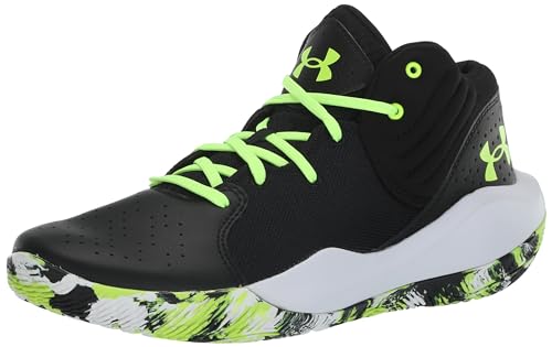 Under Armour Unisex UA Jet '21 Scarpe da Basket Court Performancence, Nero, 47 EU