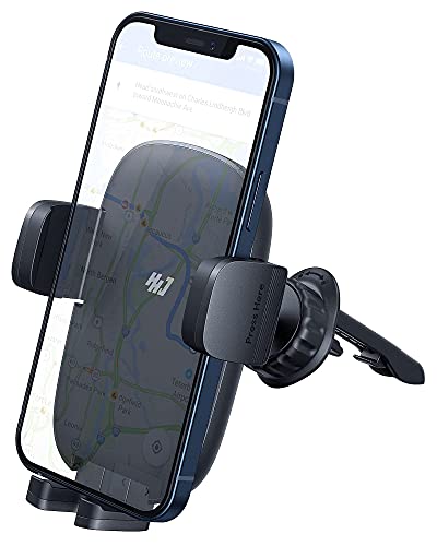 HHJ Phone Mount for Car [Upgraded Never Fall Hook Clip 2021] Air Vent Car Phone Mount, Universal Phone Mount for Car Compatible with iPhone 12 Pro Max 11 Pro Max 11 Pro X , S10+ and More