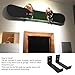 Kuuleyn Wall Mount Snowboard Rack,Alloy Steel Floating Storage Bracket,Home Garage Display 30lbs Bearing Heavy Duty Indoor Organizer Minimalist Design Ski Equipment Holder Space (L)