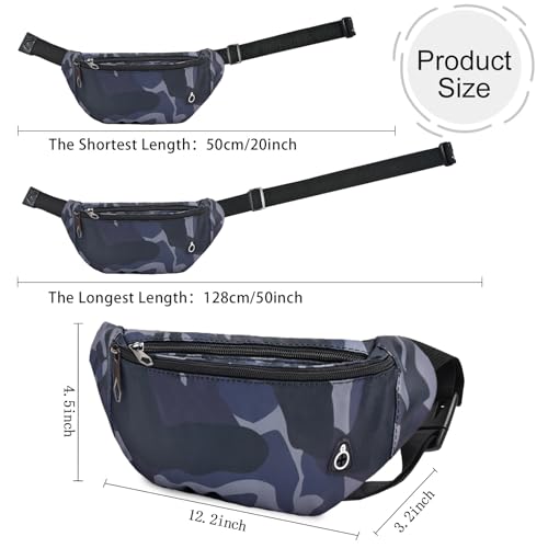 Image of Fanny Pack for Women Men,Crossbody Fanny Pack Water Resistant Sports Waist Bag Pack, Belt Bag for Travel Hiking Running