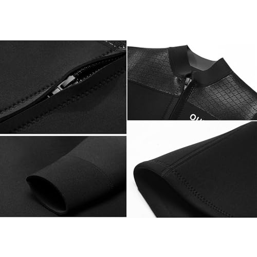 Wetsuit Tops Men 3mm Neoprene Jacket Keep Warm in Cold Water Swimsuit for Surfing Paddling Snorkeling and Kayaking(Black_X-Large) miniatura 5