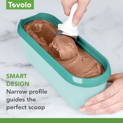 Image of Tovolo Reusable Ice Cream Containers for Homemade Ice Cream Glide A Scoop Ice Cream Tub for Reusable Ice Cream, 1.5 Quart BPA Free Insulated Freezer Safe Ice Cream Container
