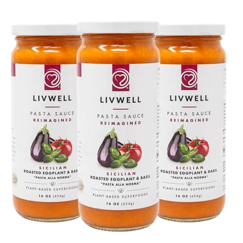 LIVWELL Roasted Eggplant Pasta Sauce - Pack of 3 Plant