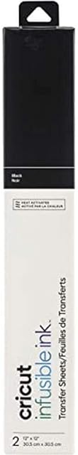 Cricut 2006784 Transfer Sheets, Black Infusible Ink,