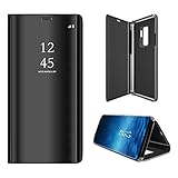 Anyos Galaxy S9 Plus Case, Clear VI Standing Mirror Flip PC Cover For Samsung Galaxy S9+ (Black)