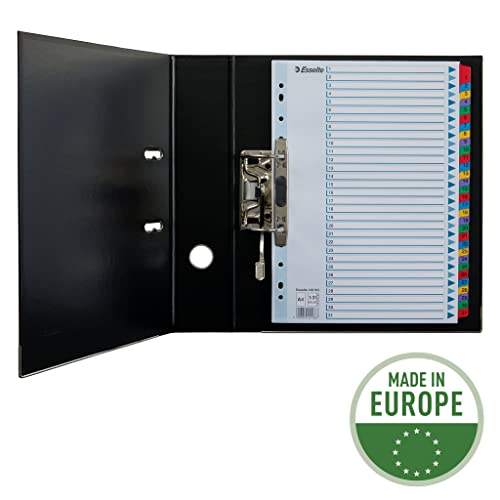 Esselte 100164 A4 1-31 Index, Heavy Duty Cardboard With Mylar Reinforced Tabs, Multicolour #TOP3