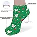 LITPUZC Women's Fashion Ankle Socks Funny Running Low Cut Socks Great Pyrenees Lovely Christmas Holiday Red Green No Show Athletic Sock Soft Breathable Crew Sock 5 Pairs