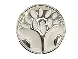 austauschbar Creative-Beads Click-it Button, Charm, Druckknopf, Baum 18mm, f. Armbänder, Gürtel etc., weiß