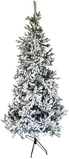 ALEKO Artificial Flocked Spruce Holiday Christmas Tree - Snow Dusted - 7 Foot