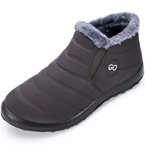 HARENCE Women Winter Snow Boots with Warm Fur Lining