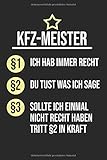 kfz meister jobs  KFZ-Meister: Notizbuch Planer Tagebuch Schreibheft Notizblock - Geschenk für Mechaniker, Auto Schrauber, KFZ-Mechaniker. Werkstatt Hobby Beruf Job (15,2 x 22.9 cm, 6\