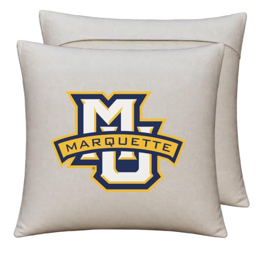 R and R Imports Marquette Golden Eagles Officially Licensed 18" x 18" Throw Pillow Cover – Logo Design