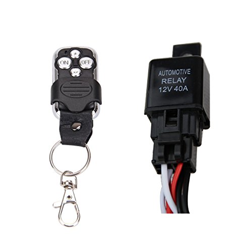 Qdy Remote Wiring Harness For Led Light Bar With 12V 40A One Line Kit On/Off Switch Relay For Work Lights Off Road Fog Driving Lights(Remote Control) #TOP1