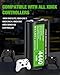 Bcofo 2 Pack Rechargeable Xbox Battery Pack, 2x4440mWh 3.7V Xbox Battery Pack with Fast Charger for Xbox Series X|S and Xbox One/Xbox One S/Xbox One X/Elite Controllers, Supports Use While Charging
