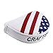 Craftsman Golf Stars and Stripes USA America Flag Mid Mallet Putter Cover Half-Mallet Headcover for Scotty Cameron Odyssey Taylormade Rossa Midsize Putter (for Center Shaft Putter)