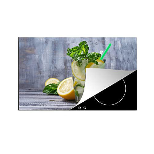 MuchoWow Herdabdeckplatte Ceranfeld Spritzschutz Küche Cocktail - Früchte - Kräuter 80x52 cm Induktionsherd Abdeckung Induktionskochfeld Ceranfeldabdeckung Cover