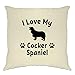 Tim and Ted Propriétaire de Chien Housse de Coussin J'aime Mon Cocker Natural One Size