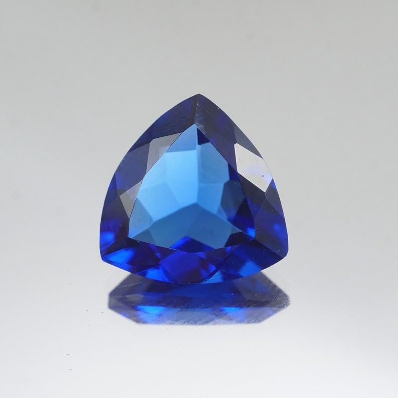 Saphir bleu 8 mm trillon pour remplacer une pierre perdue ou assembler un collier unique - 2