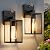 2 Pack Dusk to Dawn Exterior Lighting Fixtures Wall Mount, Sensor Outside Front Porch Lights for House, Outdoor Lantern Lamp, Waterproof Wall Sconce Lights, Black Coach Light for Garage Entryway