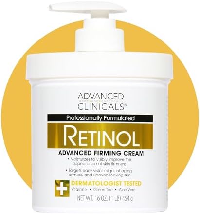 Advanced Clinicals Retinol Cream. Spa Size for Salon Professional...