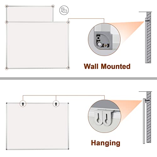 Comix Magnetic Dry Erase Board, 48 X 36 Inches Wall Mounted Whiteboard, Aluminum Frame White Board With Pen Tray For Office School Home #TOP6