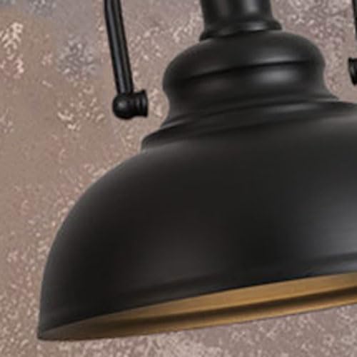 Lámpara colgante de hierro E27 industrial de 40cm para dormitorio y bar 6