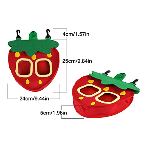 feno chinchila, Sacos alimentação coelho morango, Saco armazenamento grama com 2 furos para coelho p
