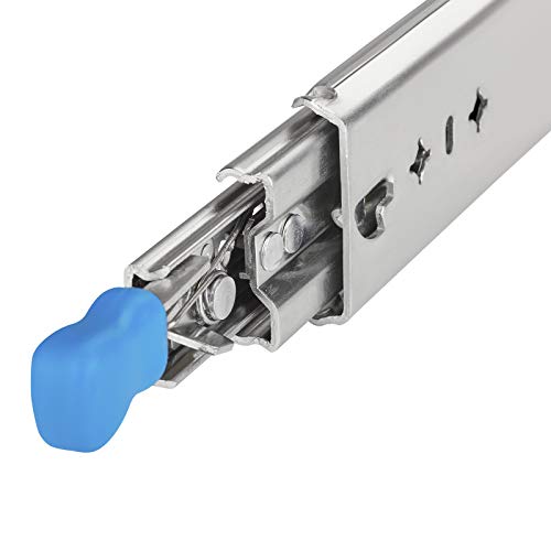 1 Paar SOTECH Schwerlastauszüge KV2-100-H53-L800-LC 800 mm mit Lock-in/out Einrastfunktion mit blauem Hebel Schwerlast-Vollauszug belastbar bis 100 Kg