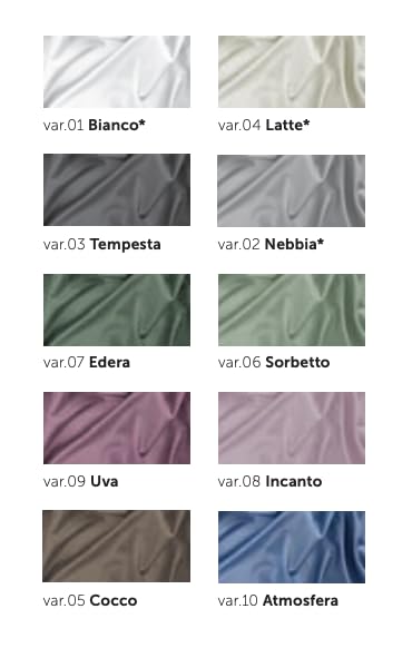 Completo Lenzuola Matrimoniali cm 260x300 (lenzuolo sopra +lenzuolo sotto 2 federe a 4 volani) 100% Raso di Cotone (SORBETTO)