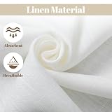 Chicplaid 24 Pcs 24 Pcs White Linen Pocket Squares for Men 12" x 12" Linen Handkerchiefs Hankie for Formal Daily Use
