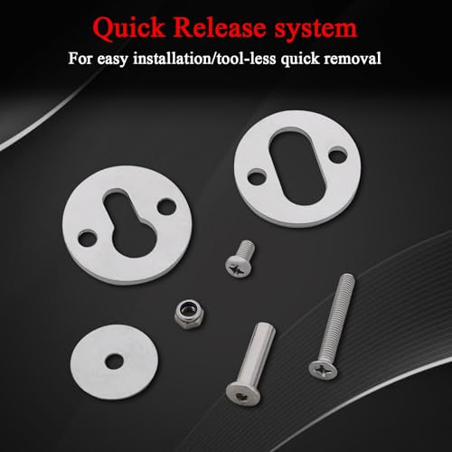 Image of 6.5 inch Removable Dirt Bike Wheel Chock w /Mount Kit,6 1 /2 in. wide Motorcycle Trailer Locking Wheel Chock Tire Holder,Pack of 2