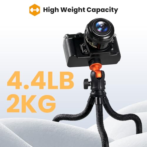 TARION Flexible Phone Tripod Stand - Mini Desk Tripod Stand with Hidden Phone Clamp 1/4" Screw Adapter Stable Portable Multifunctional for Smartphone Camera Vlog Live Stream Travel Selfie Stand MDS-01 - Image 6