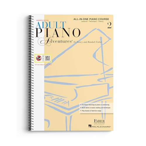 Adult Piano Adventures: All-in-One Piano Course - Book 2 | Early Intermediate Piano Method with Online Audio | Songbook with Sheet Music and Theory for Adults | Faber Piano Book for Chord Playing