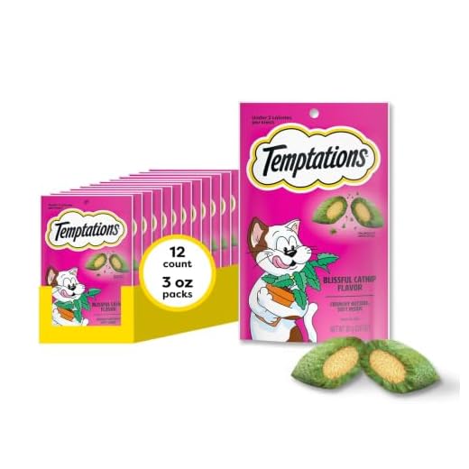 Temptations Classic Crunchy Cat Treats, Blissful Catnip, 3 oz, 12 Pack